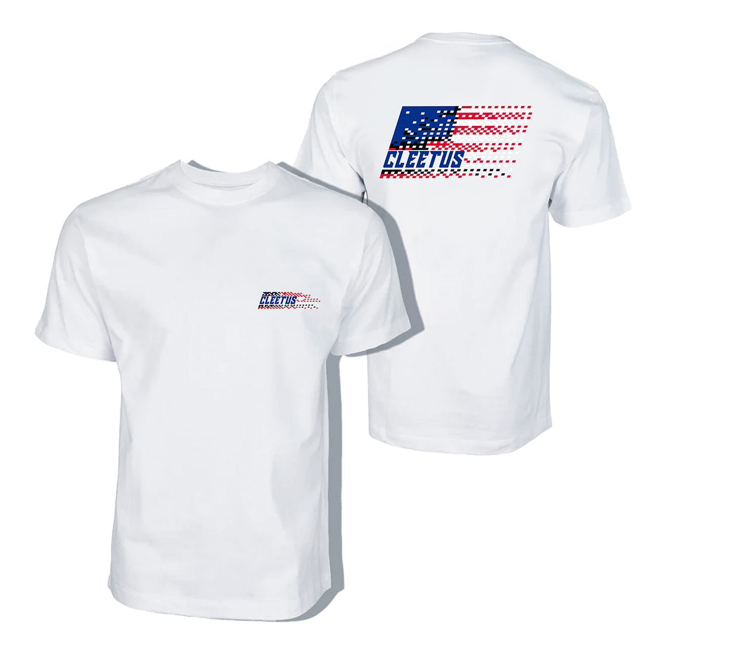 Cleetus Pixel Flag Shirt (Black or White Option)