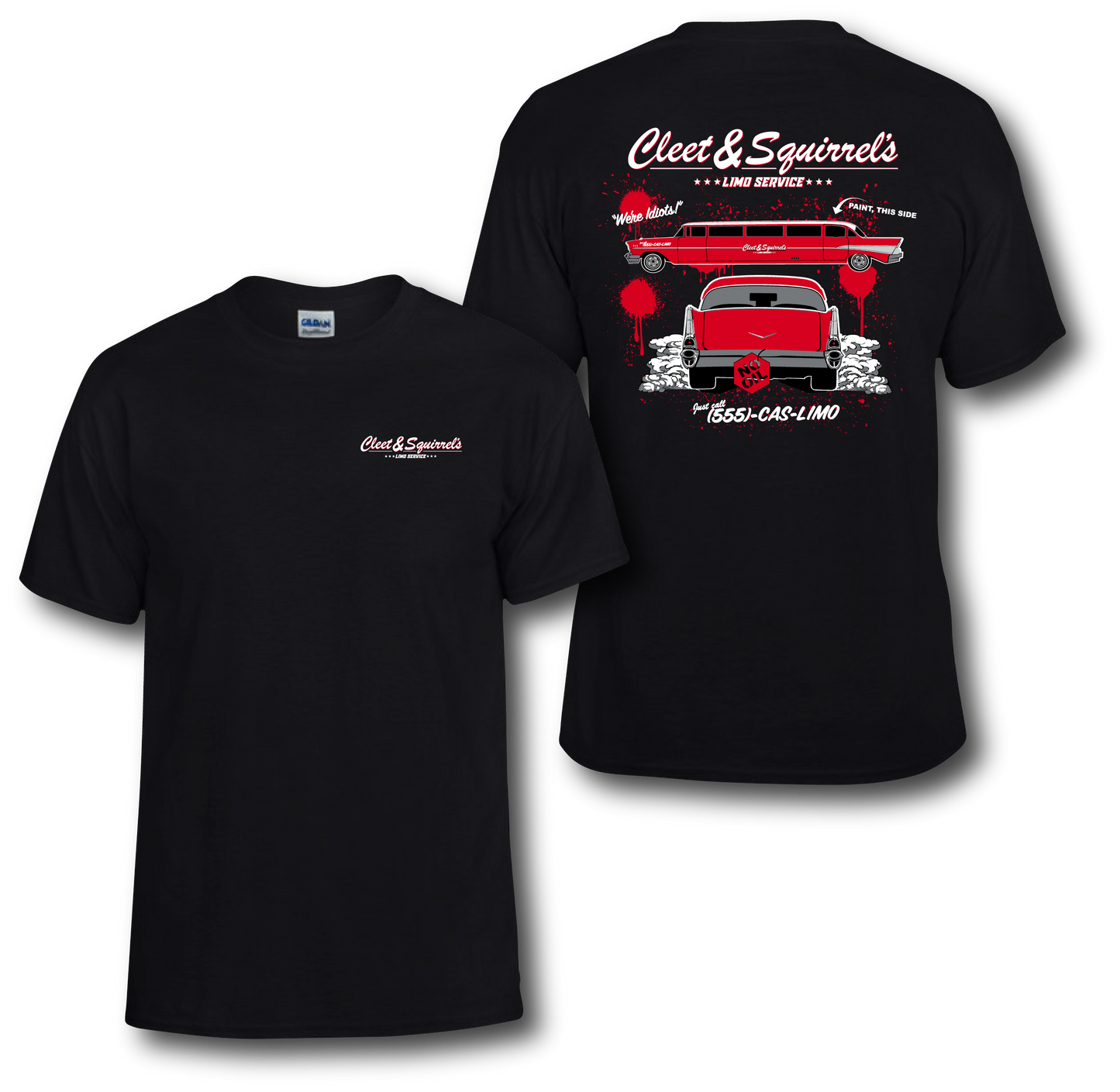 Cleet & Squirrel's Limo Service Shirt (Black or White Options)