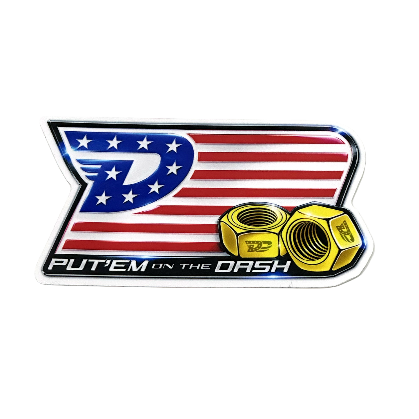 Put Em on The Dash Flag Sticker