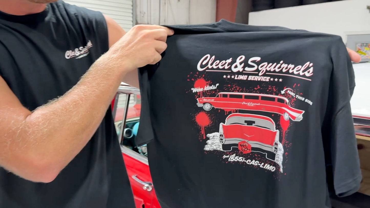 Cleet & Squirrel's Limo Service Shirt (Black or White Options)
