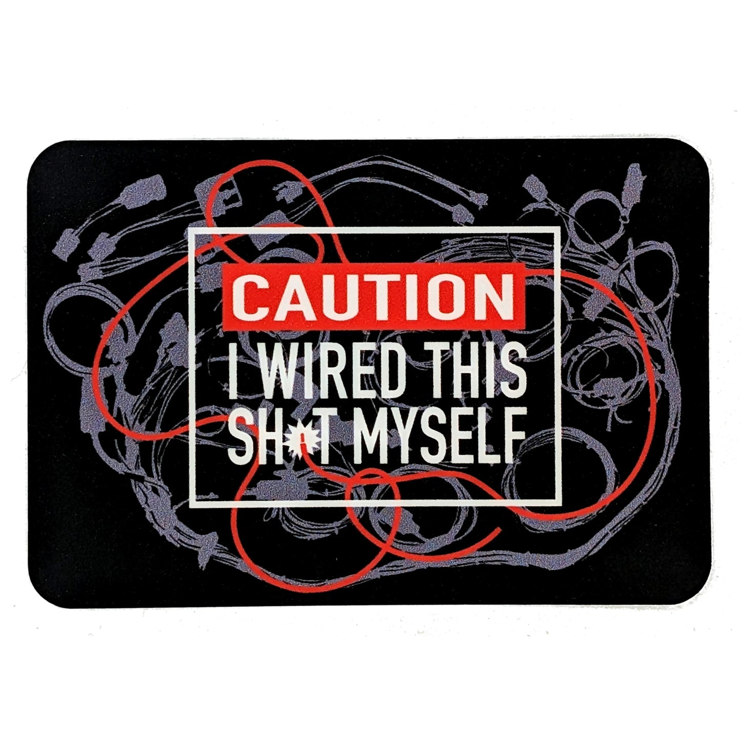 Zack the Wiring Guy Caution Sticker