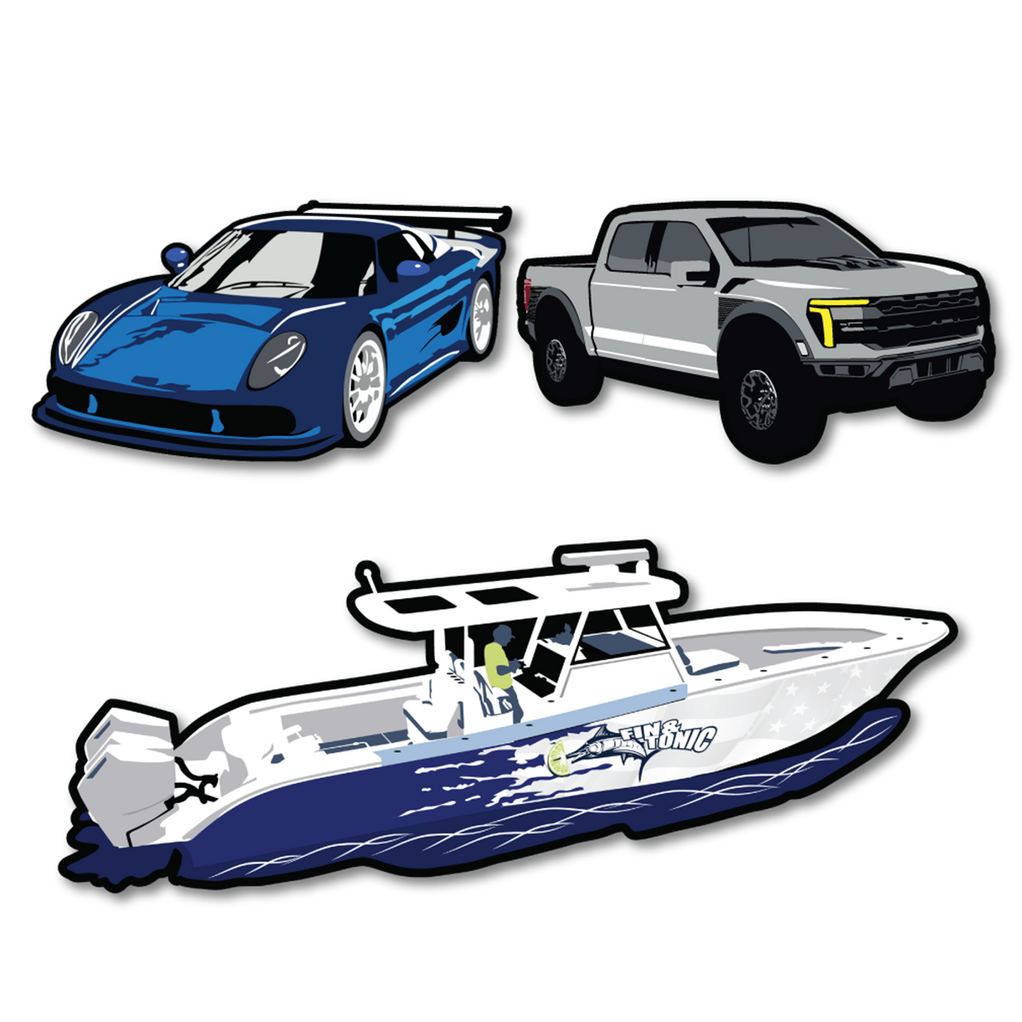 Parker Fleet Cars Sticker Pack