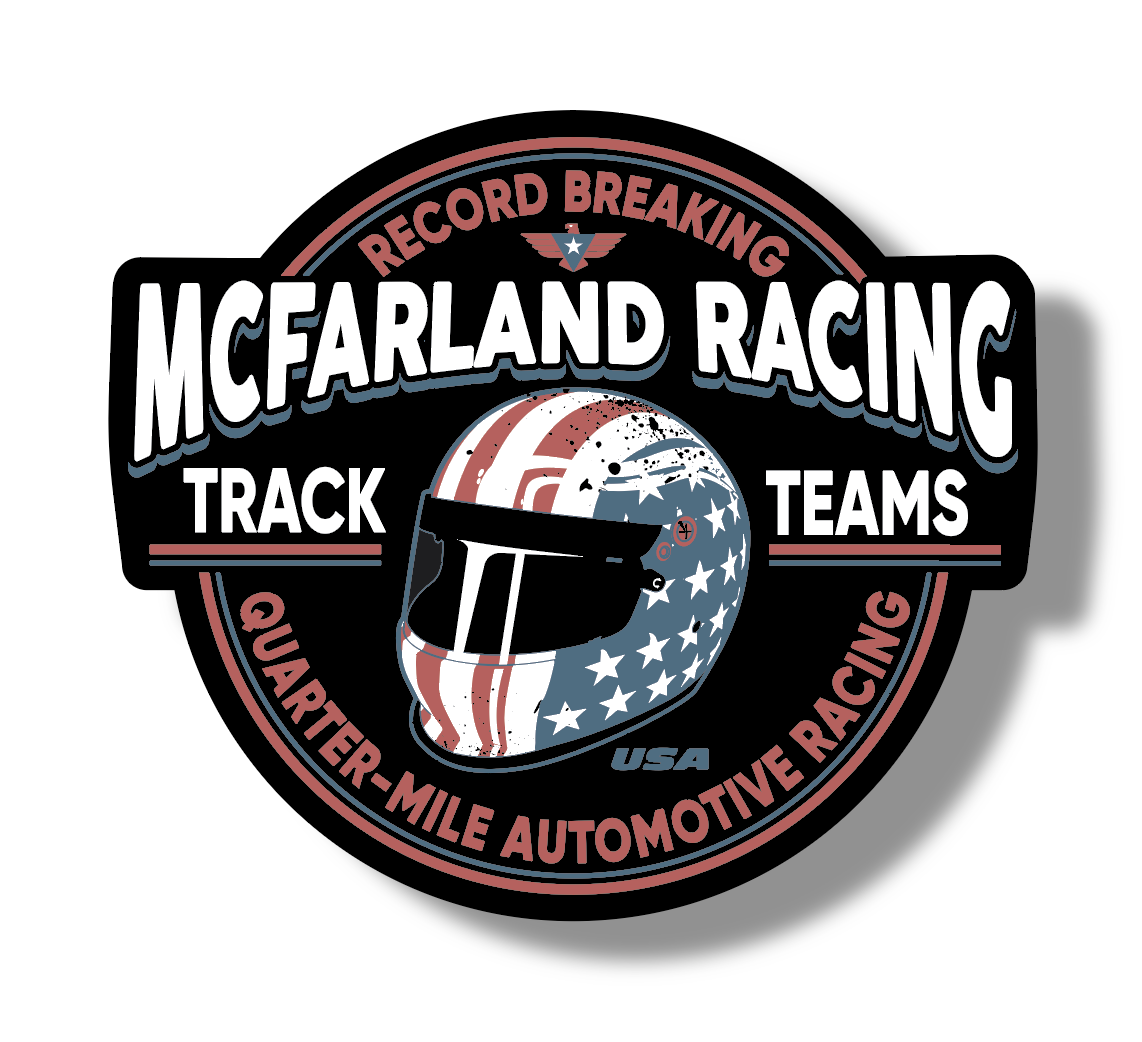 McFarland Racing Track Teams Sticker (Blue or Black)