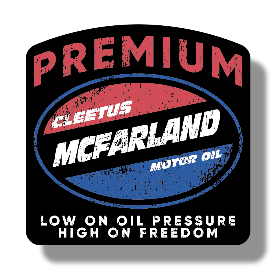 Cleetus Motor Oil Sticker (Black or White)