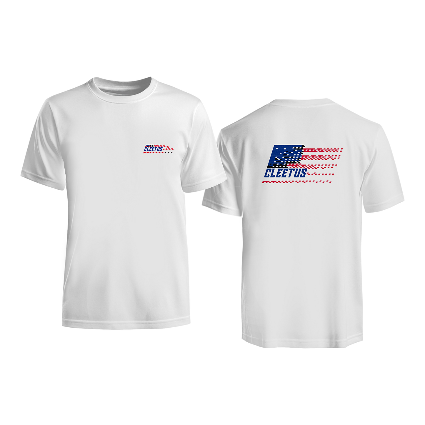 Cleetus Pixel Flag Shirt (Black or White Option)