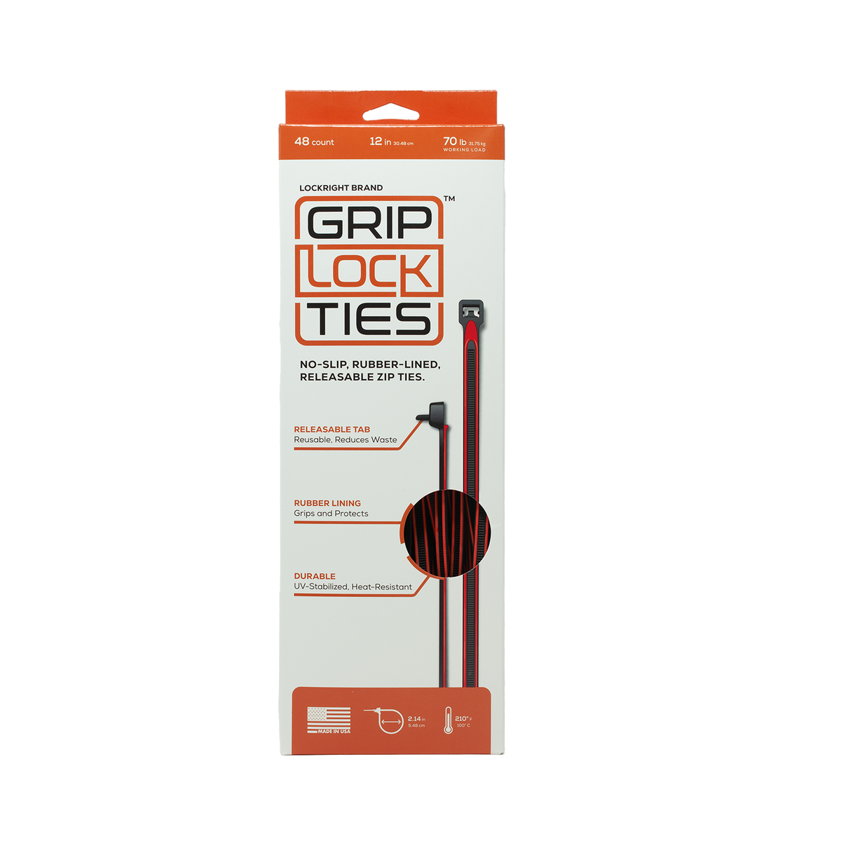 GripLockTies® Ties - Releasable and non-slip tie