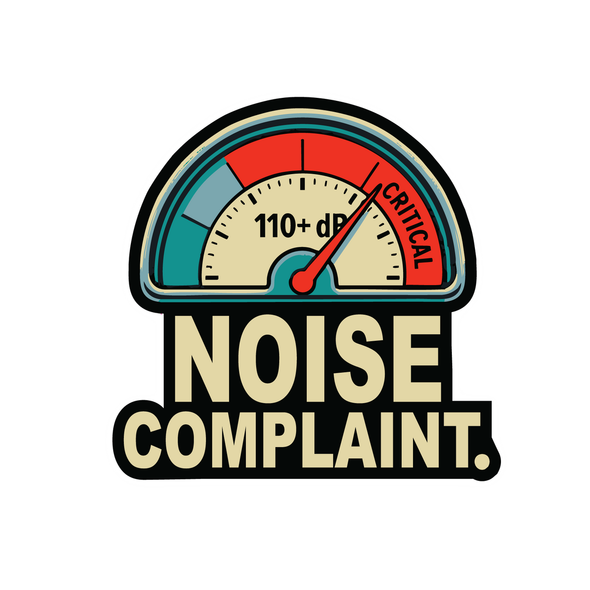 RPM Noise Complaint Sticker