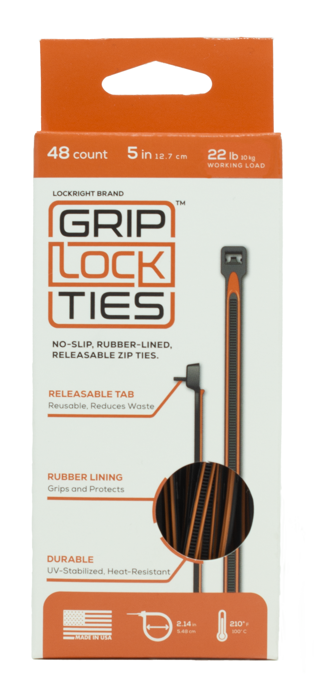 GripLockTies® Ties - Releasable and non-slip tie