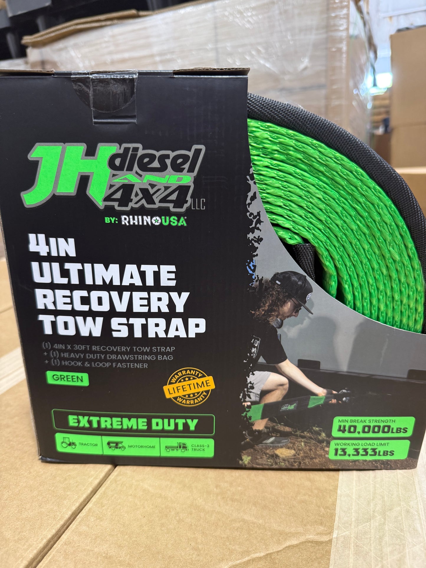 JH's Diesel 4in Ultimate Recovery Tow Strap
