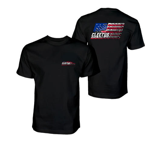 Cleetus Pixel Flag Shirt (Black or White Option)