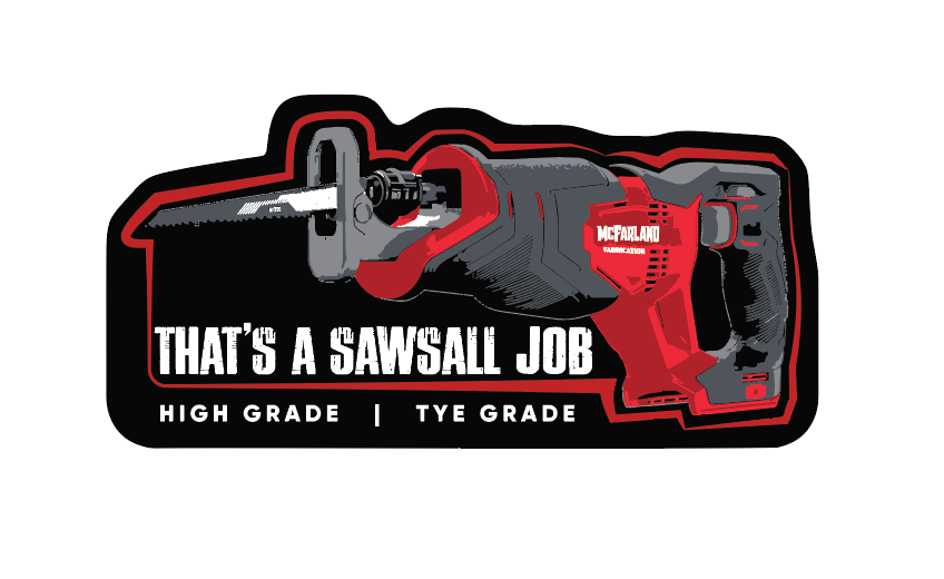 Tye Grade Sawsall Sticker