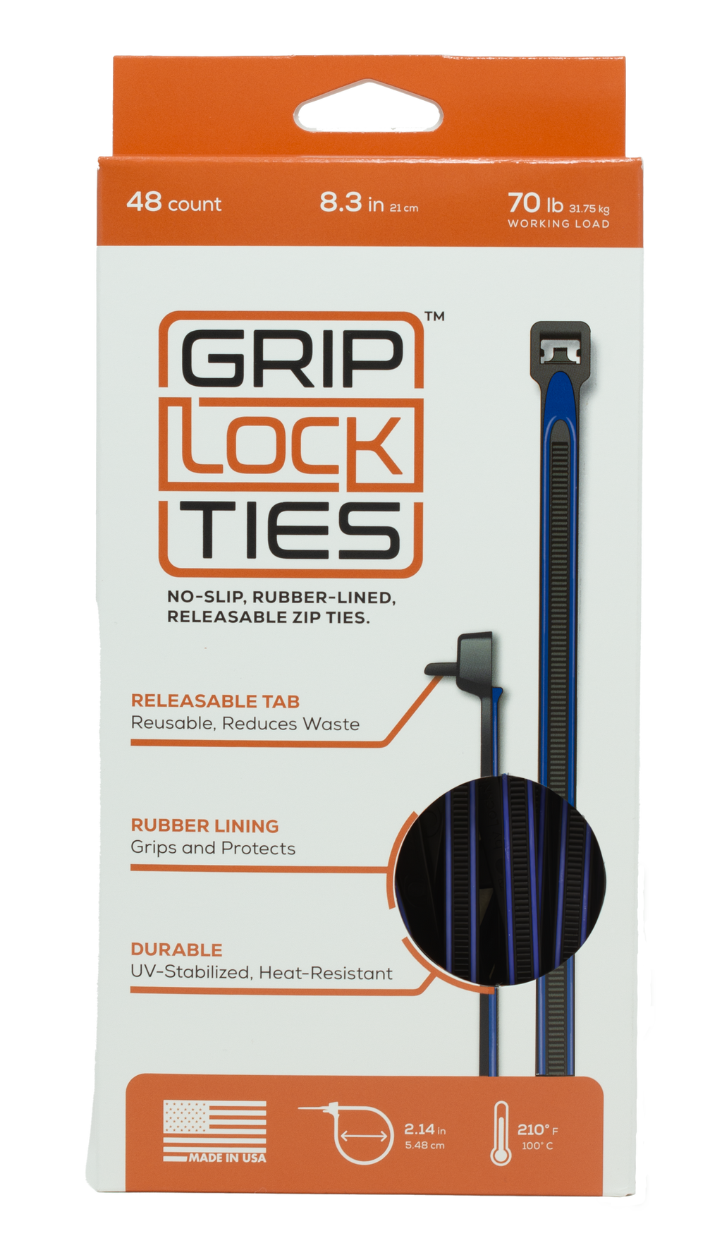 GripLockTies® Ties - Releasable and non-slip tie