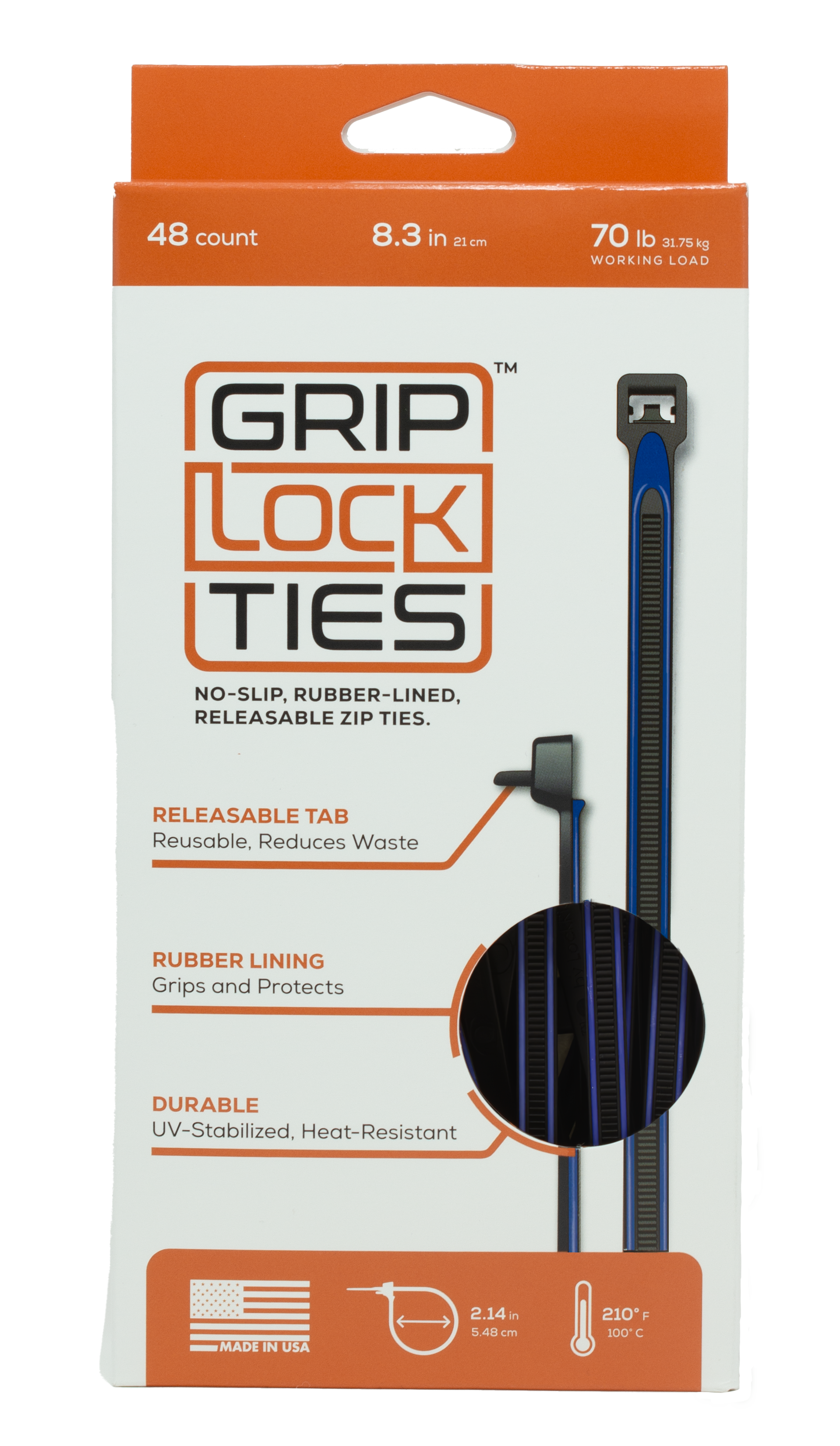 GripLockTies® Ties - Releasable and non-slip tie