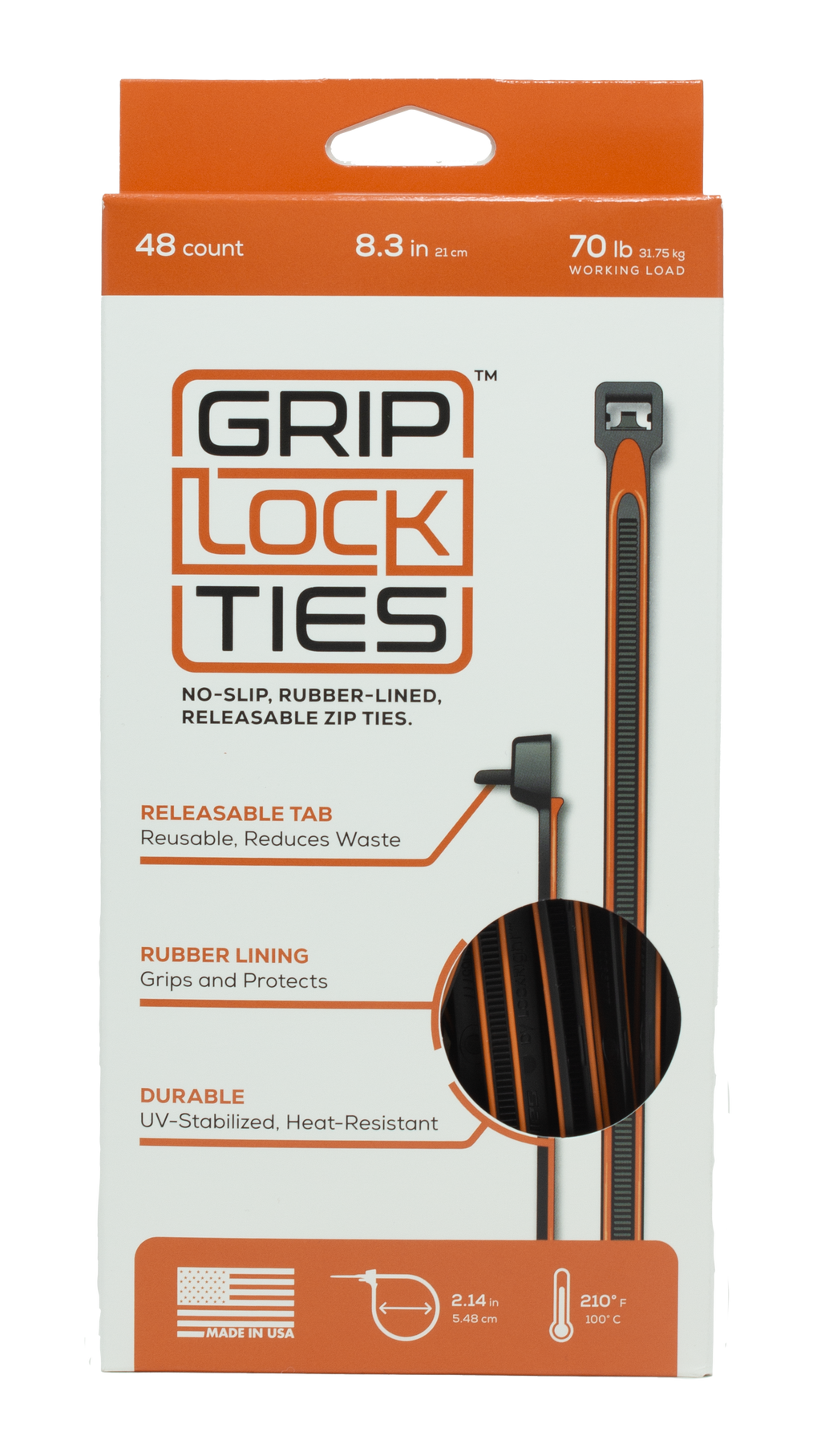 GripLockTies® Ties - Releasable and non-slip tie