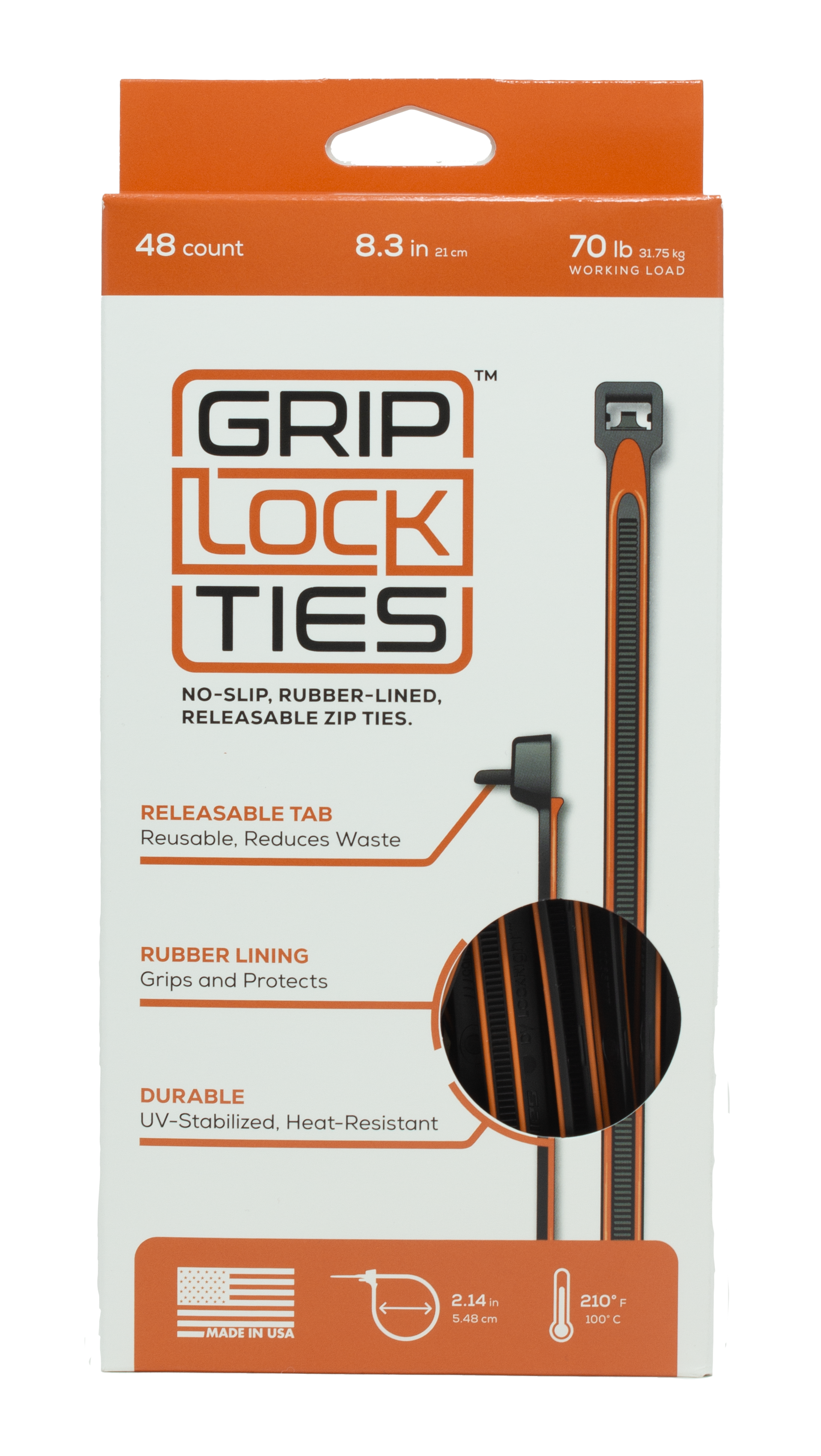 GripLockTies® Ties - Releasable and non-slip tie