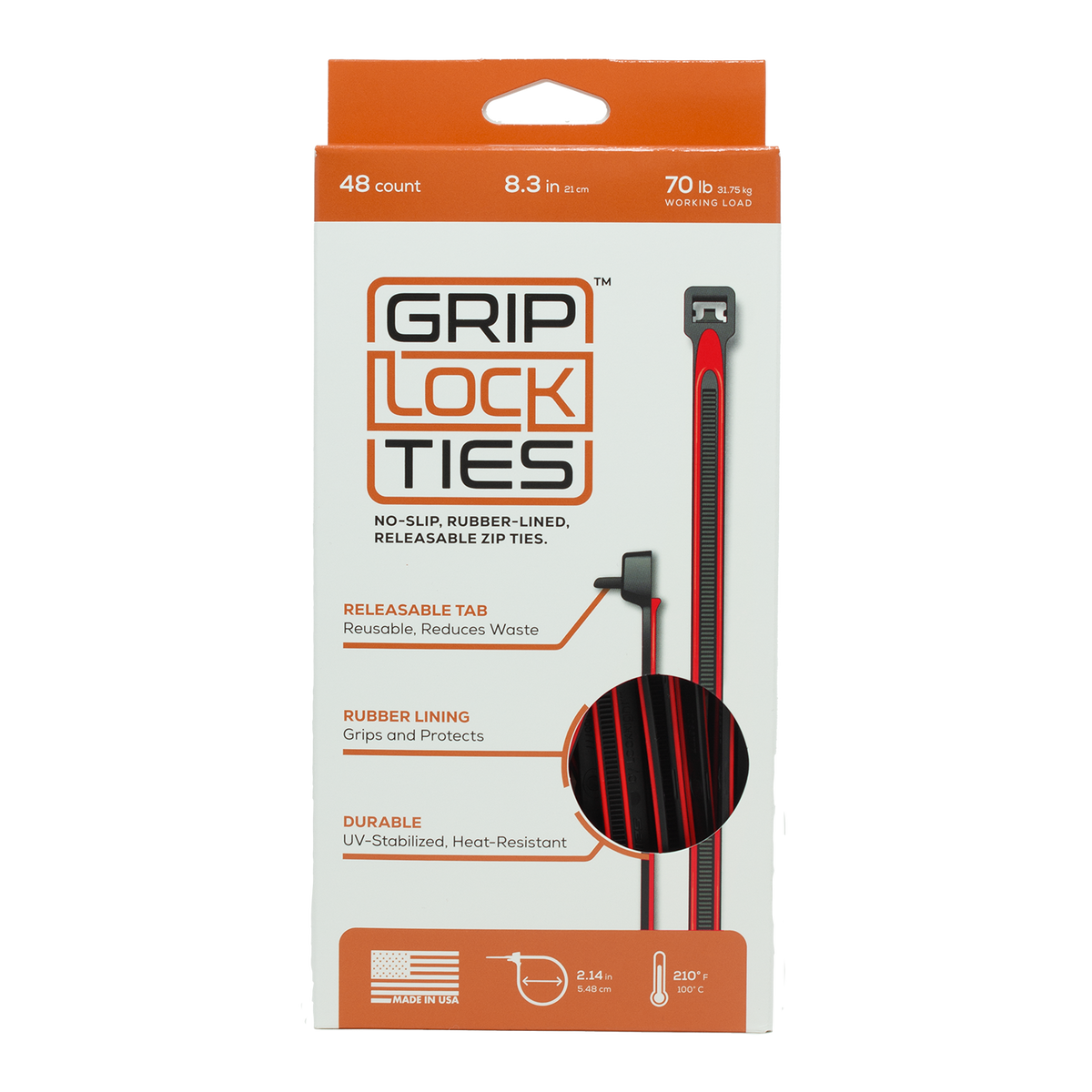 GripLockTies® Ties - Releasable and non-slip tie