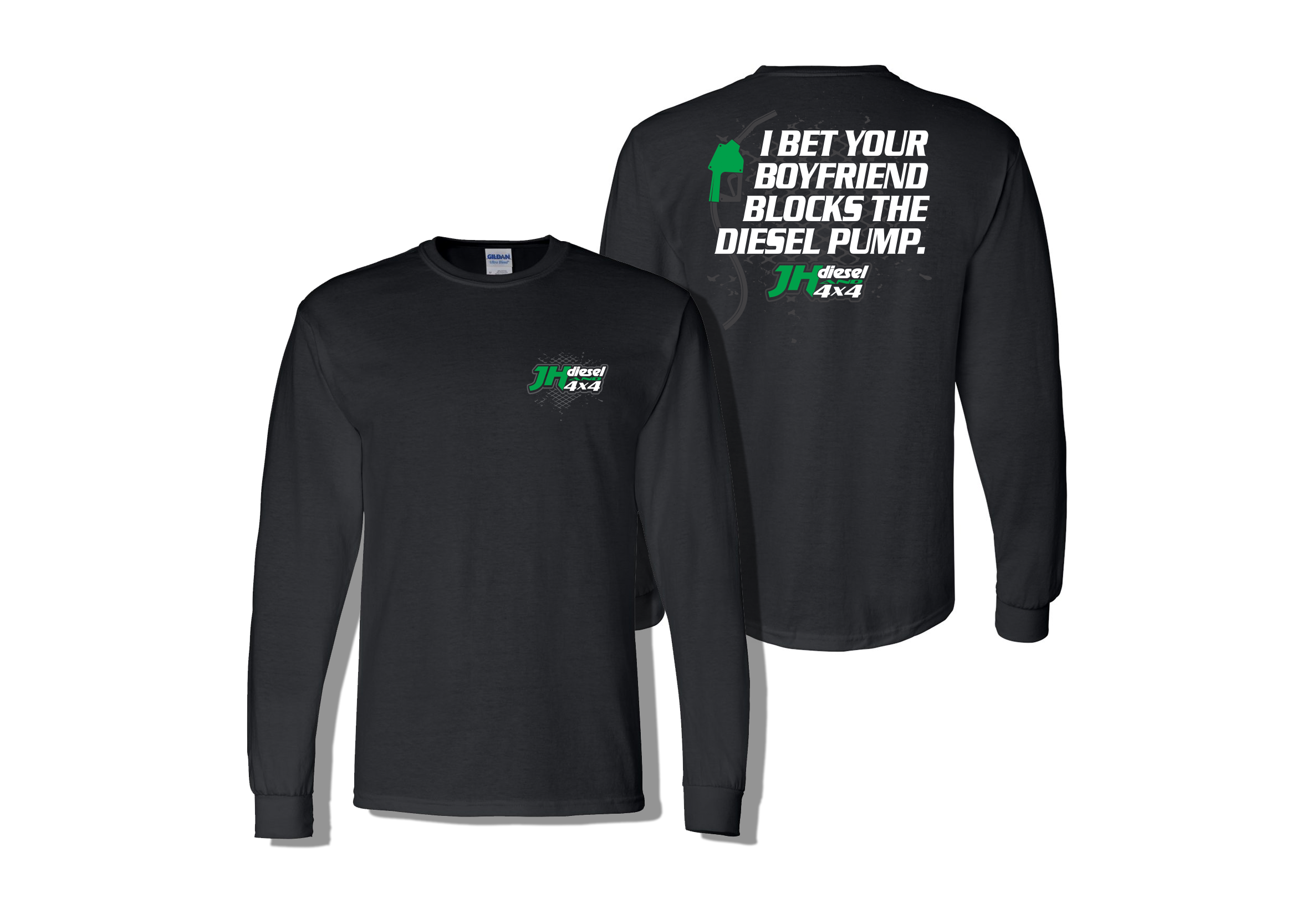 JH's Diesel Long Sleeve Your Boyfriend Blocks Diesel Pump Shirt
