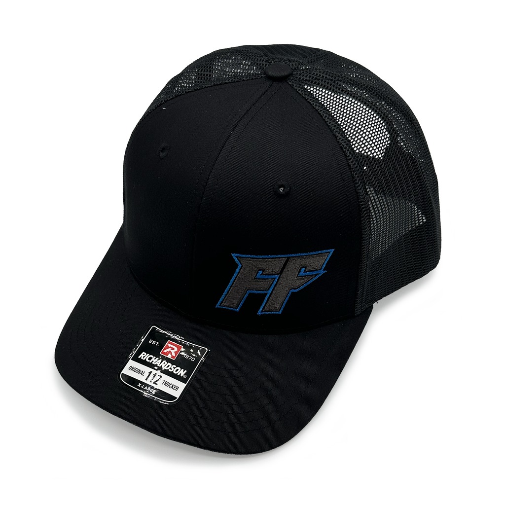 Freedom Factory Black Hat (2 options blue trim or red trim)