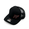 Freedom Factory Black Hat (2 options blue trim or red trim)