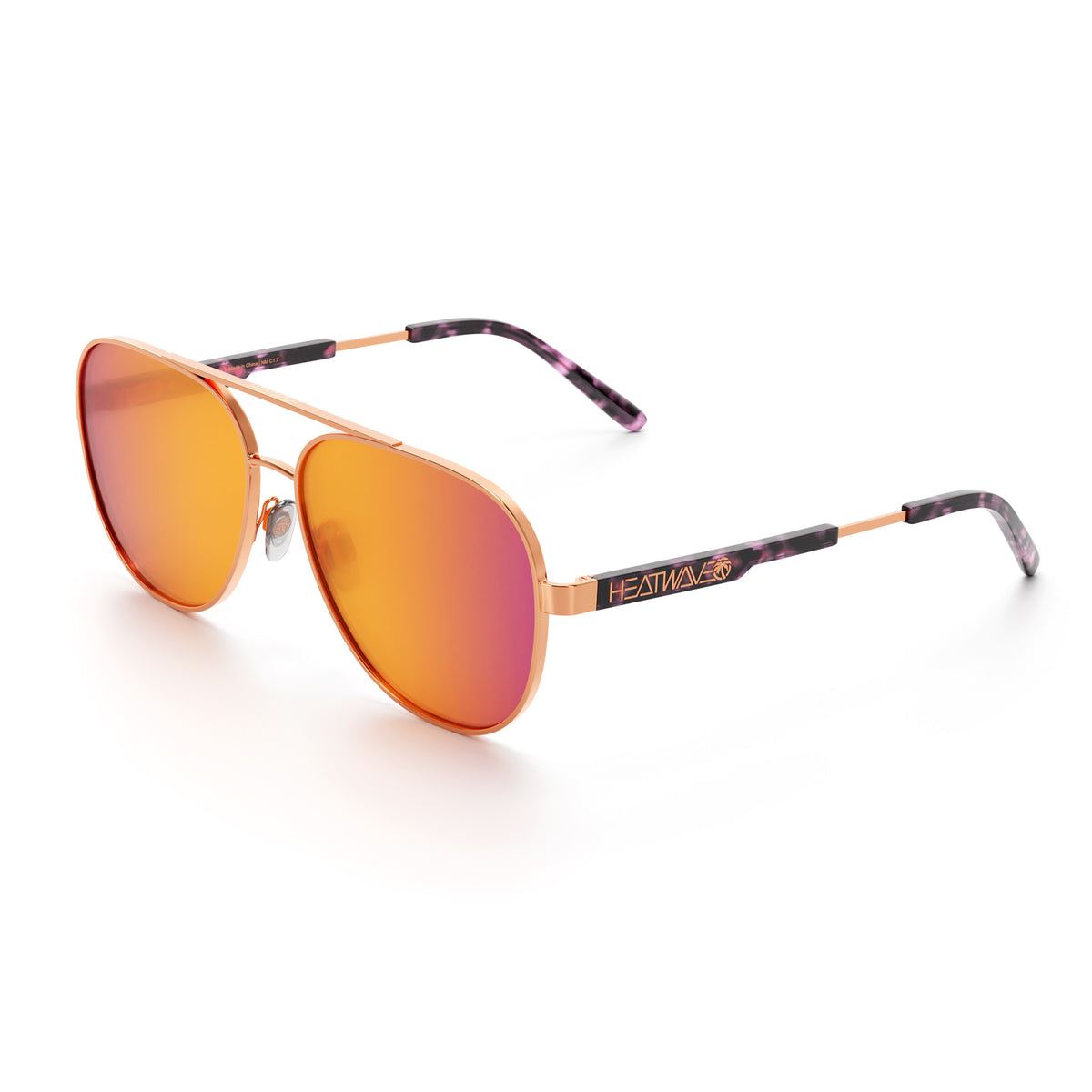 Incline Sunglasses: Velvet Tortoise Frame Rose Gold Lens