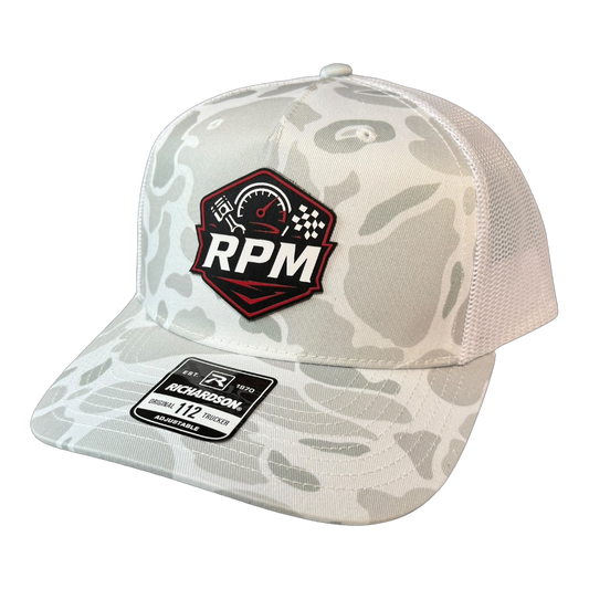 Dr. Parker's RPM White Camo Richardson Snapback