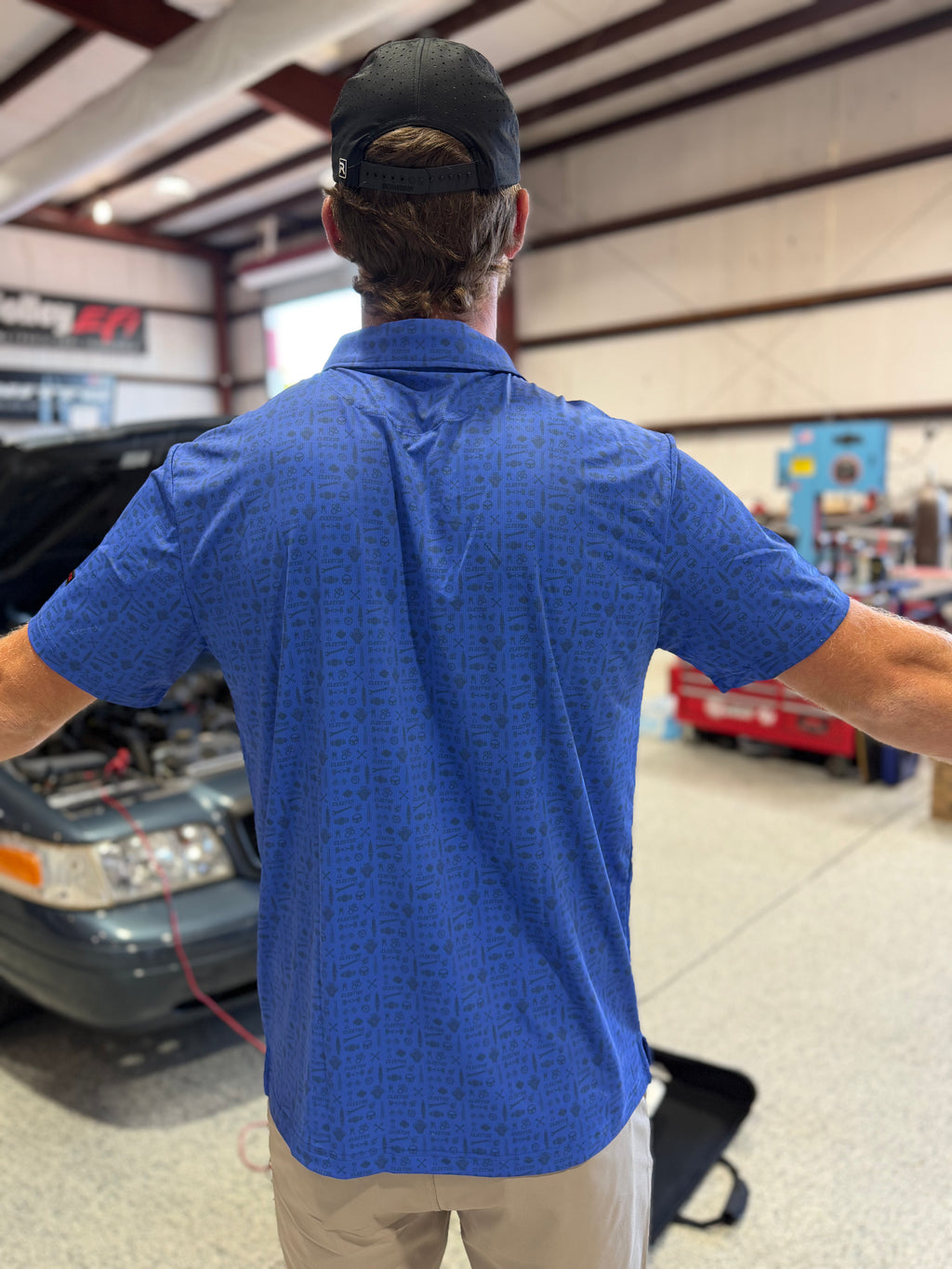 Cleetus Blue Performance Polo