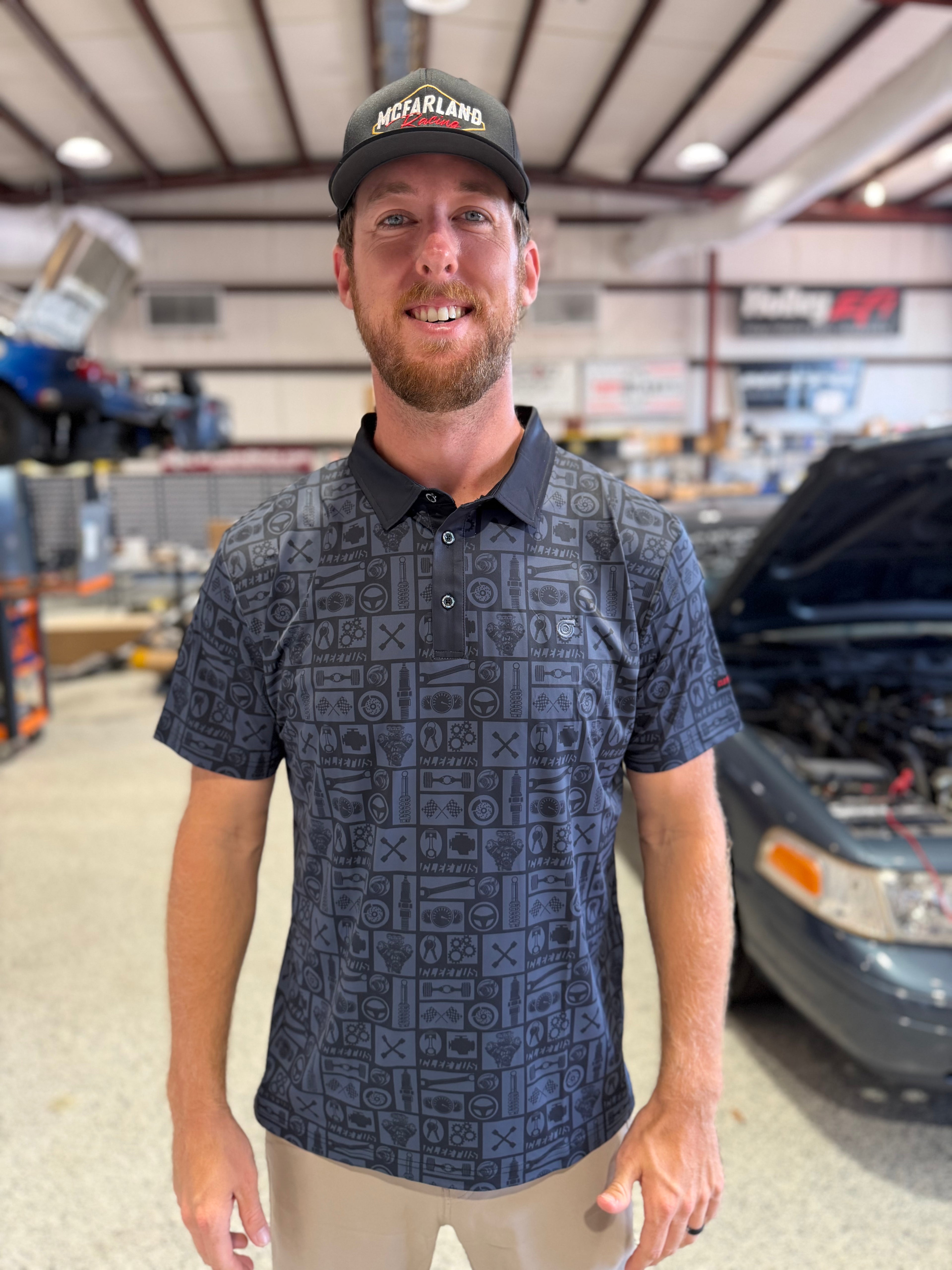 Cleetus Black Performance Polo