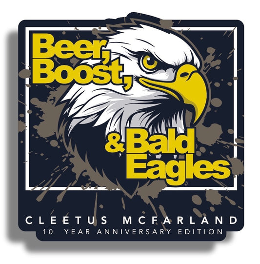 Cleetus 10 Year Beer, Boost, Bald Eagles Stickers