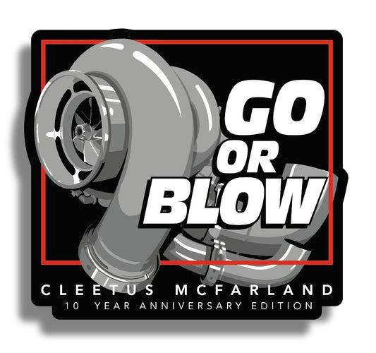 Cleetus 10th Year Go Blow Stickers