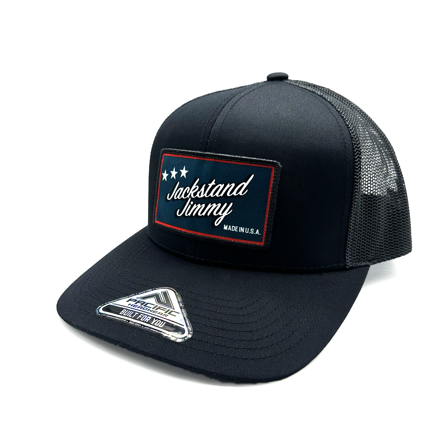 Jackstand Jimmy Black on Black Patch Hat