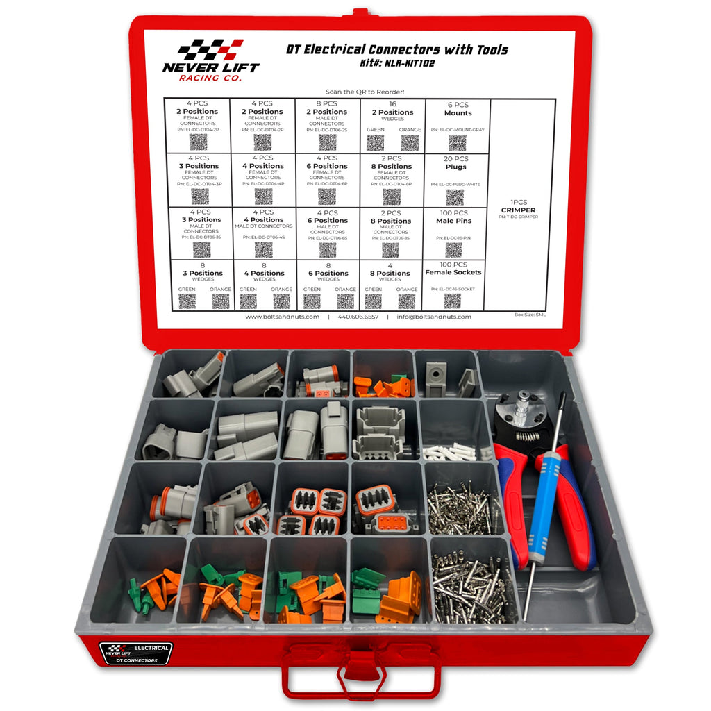 Zack's DT Pin Electrical Wire Connector Never Lift Assortment - 316 Piece