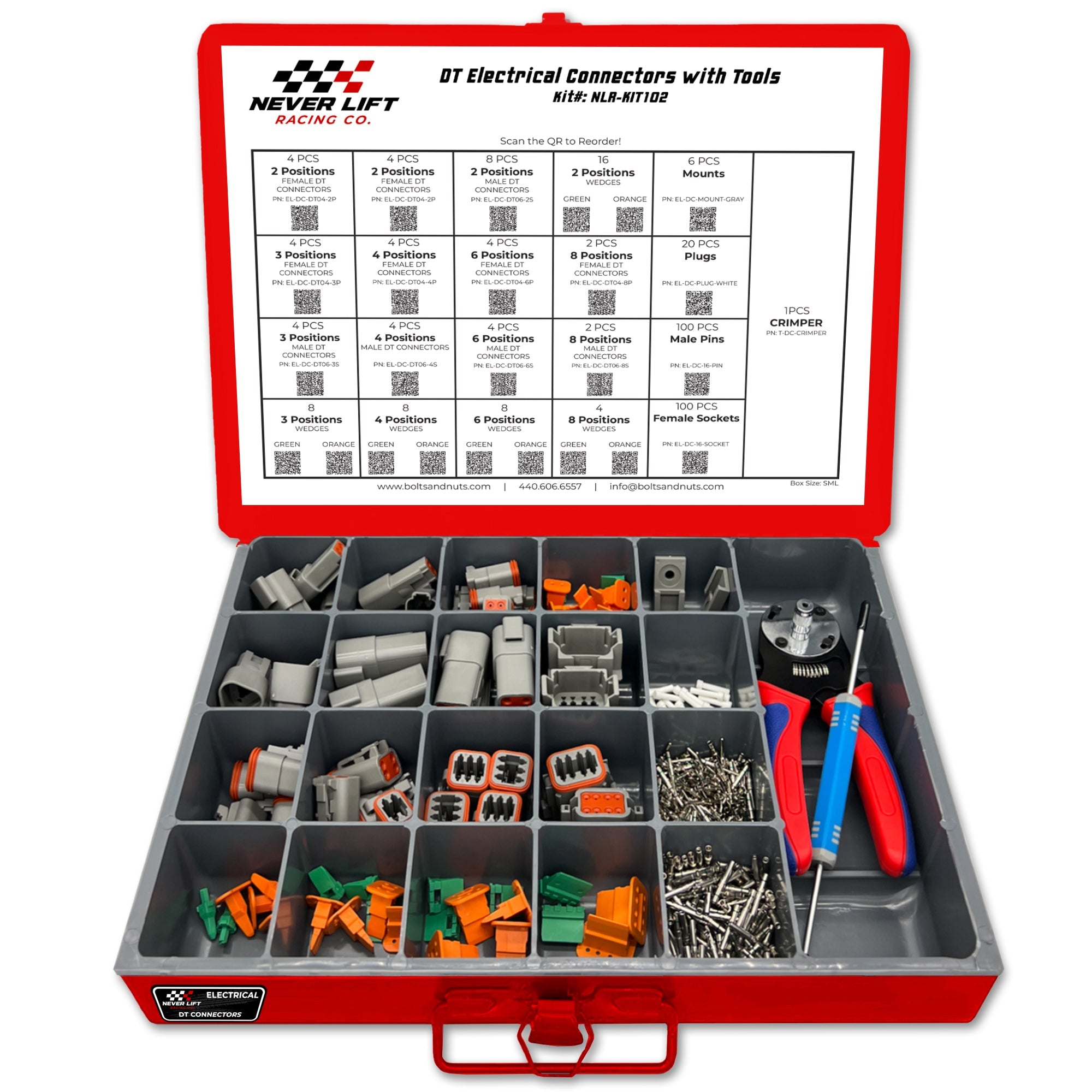 DT Pin Electrical Wire Connector Never Lift Assortment - 316 Piece