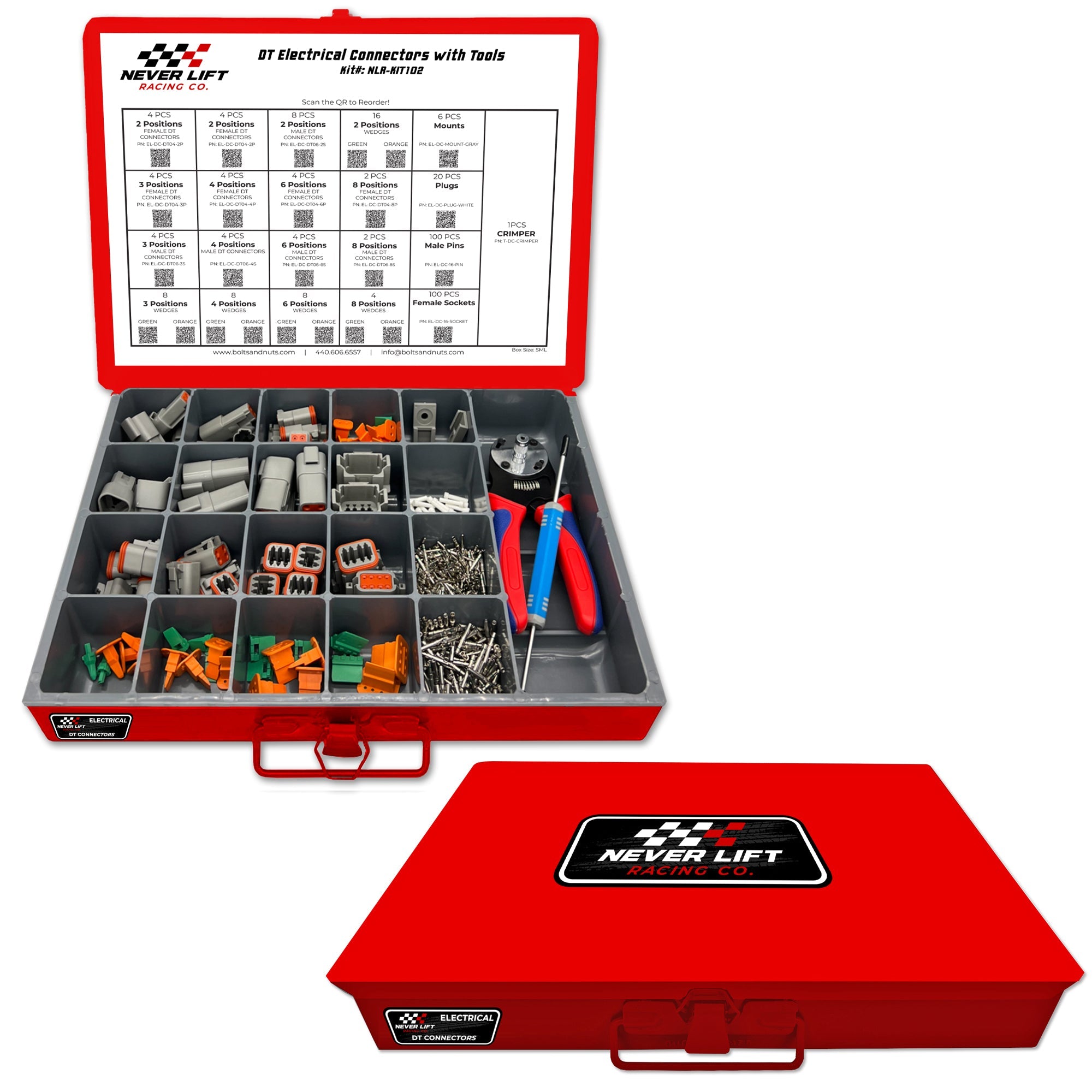 DT Pin Electrical Wire Connector Never Lift Assortment - 316 Piece