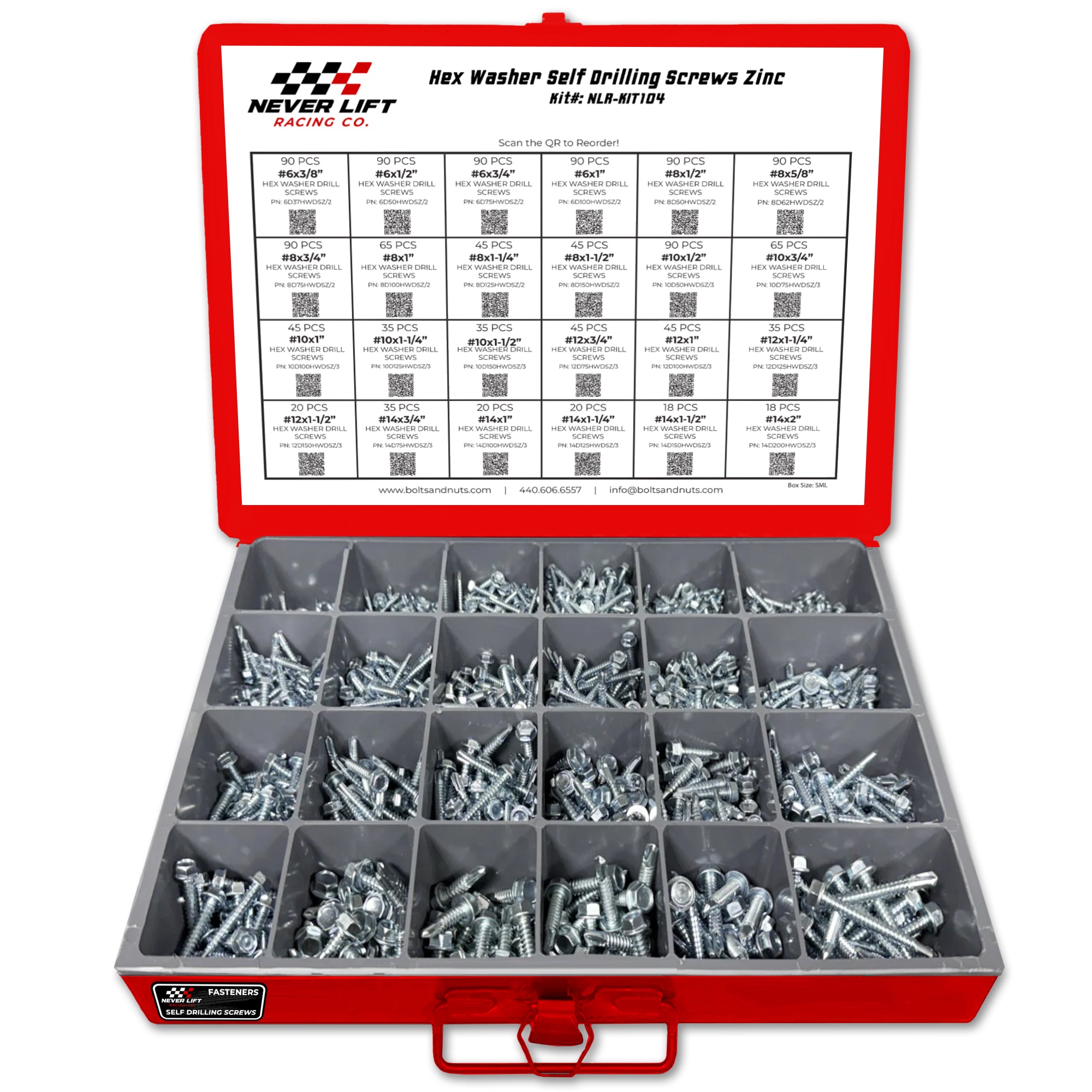 Zack's Inch Self Drilling Screws Never Lift Assortment - 1312