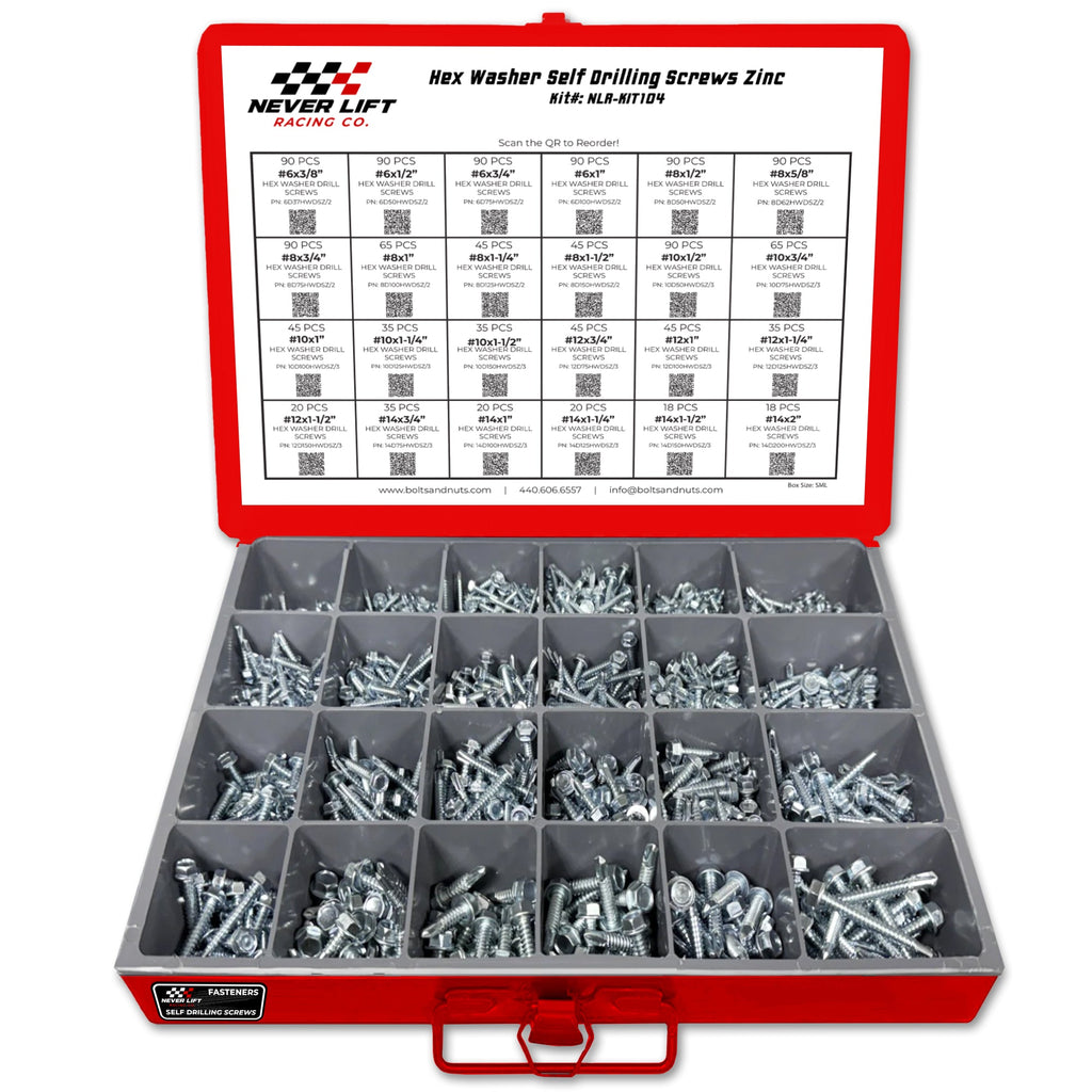 Zack's Inch Self Drilling Screws Never Lift Assortment - 1312 Piece
