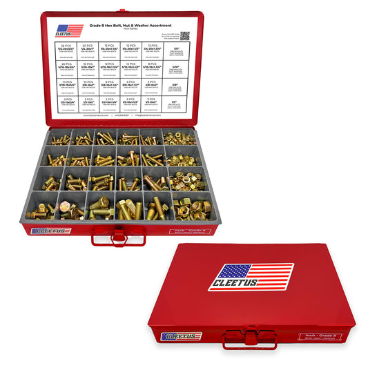 Inch Hex Bolt, Nut & Washer Assortment - 600 Piece