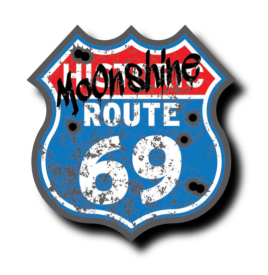 Dr. TuneEmAll's Route 69 Moonshine Sticker