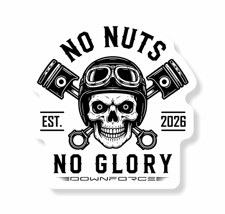 DownForce No Nuts No Glory Sticker