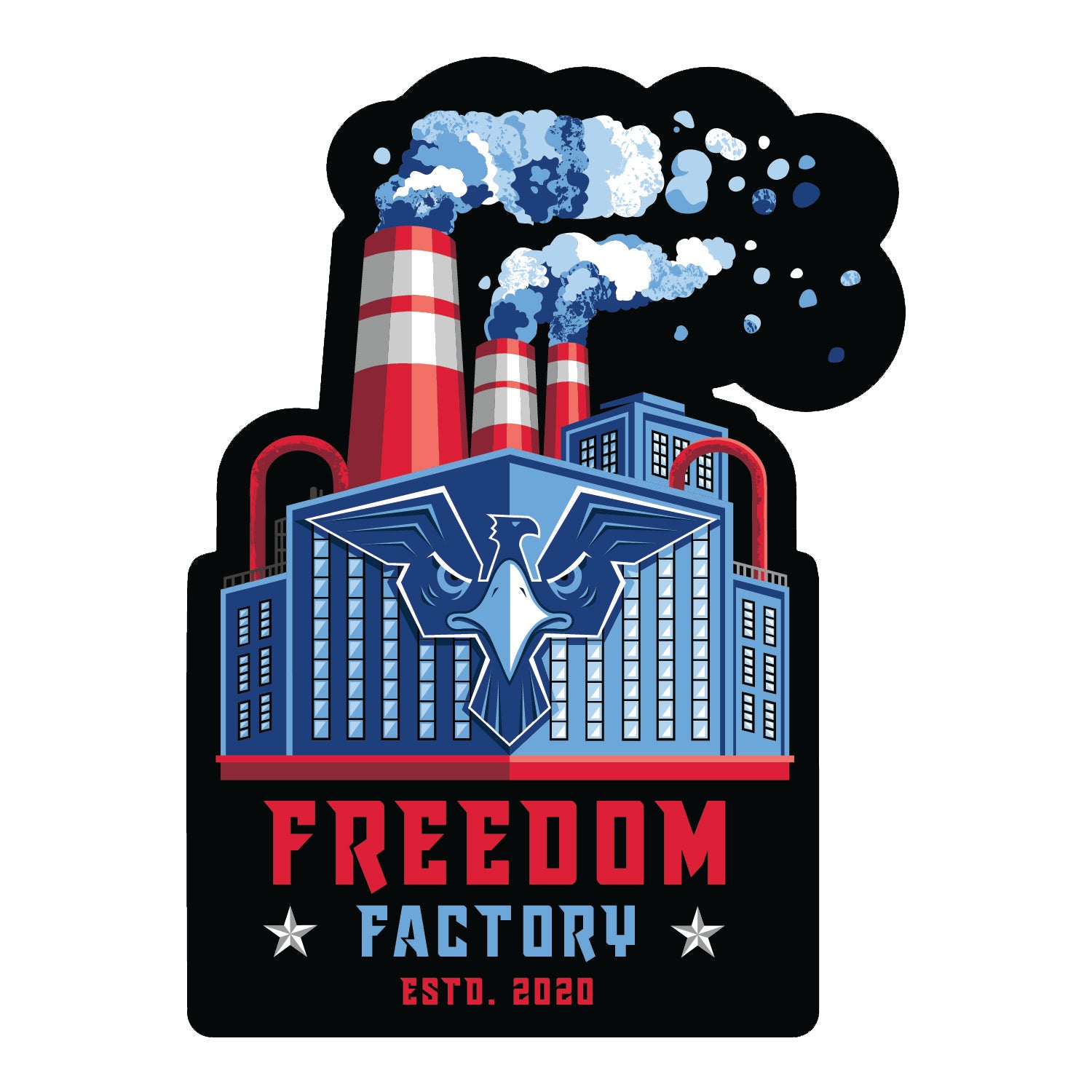 Freedom Factory Blue Smoke Sticker