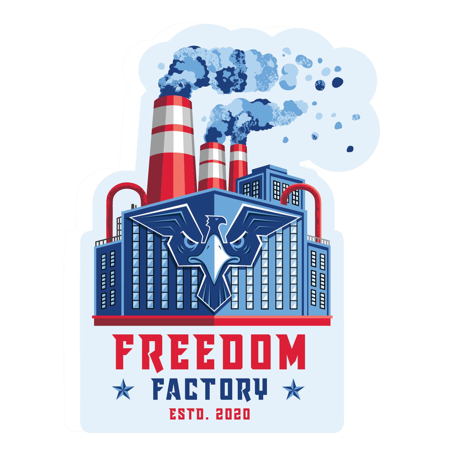 Freedom Factory Blue Smoke Sticker