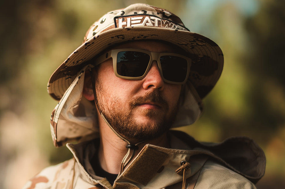 VISE Z87 Sunglasses DESERT TAN: Black Lens