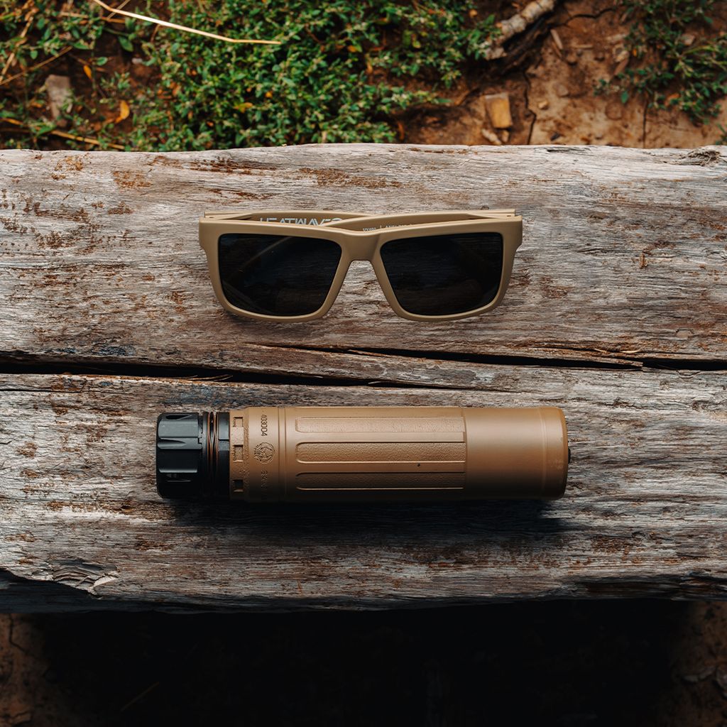 VISE Z87 Sunglasses DESERT TAN: Black Lens