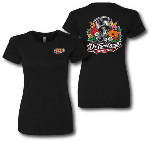 Dr TuneEmAll's Piston & Petals Women's Racing Shirt