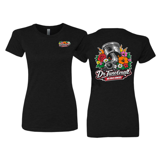 Dr. TuneEmAll's Piston & Petals Women's Racing Shirt