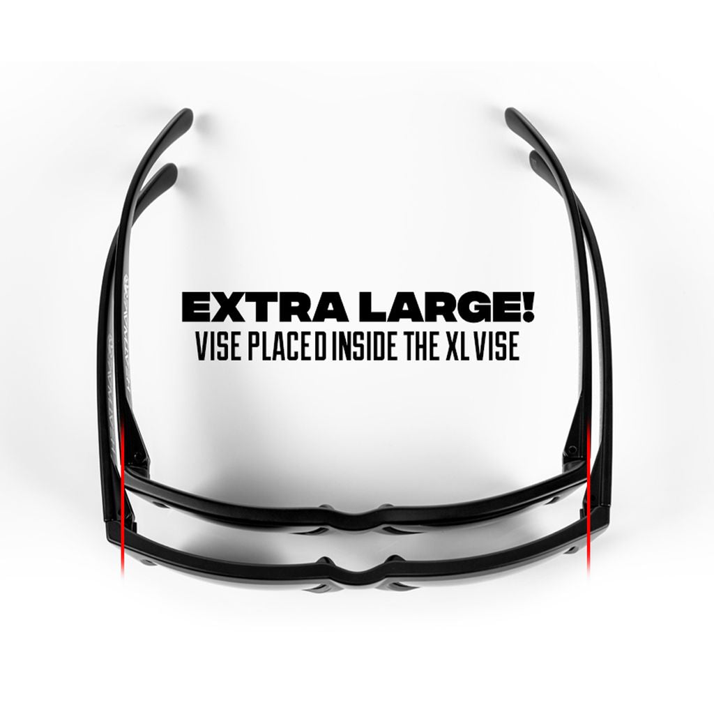 XL VISE Z87 Sunglasses Black Frame: Black Lens