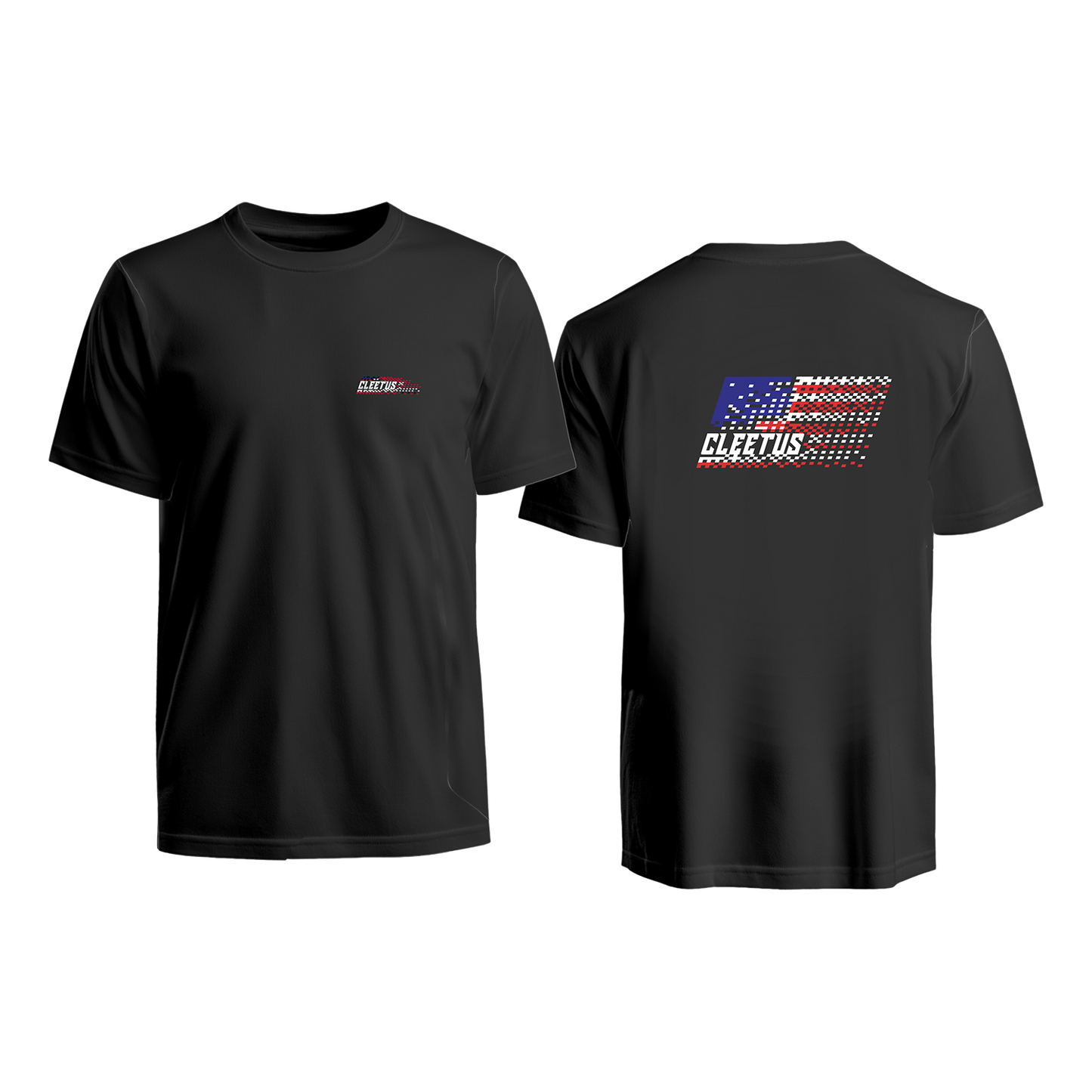 Cleetus Pixel Flag Shirt (Black or White Option)