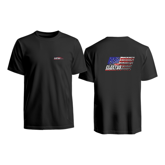 Cleetus Pixel Flag Shirt (Black or White Option)