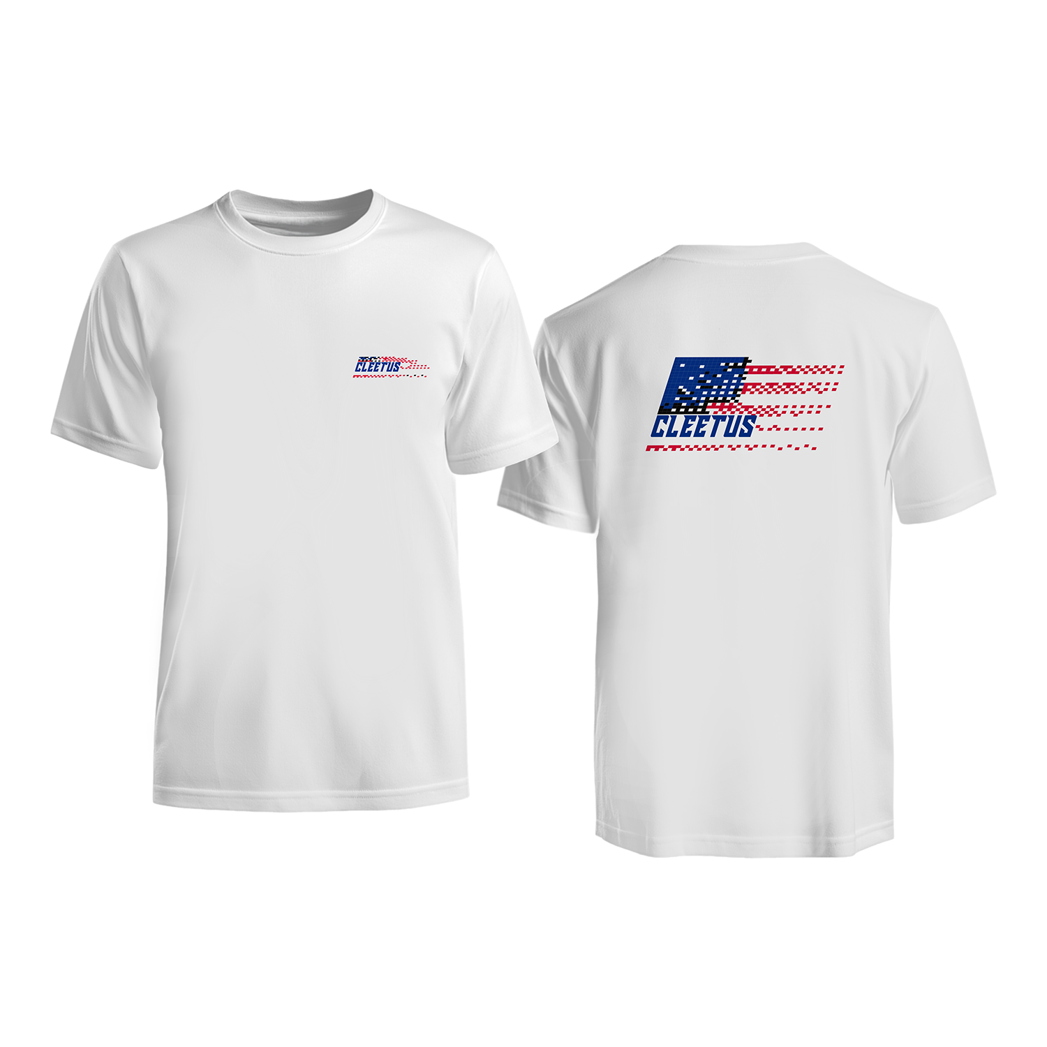 Cleetus Pixel Flag Shirt (Black or White Option)