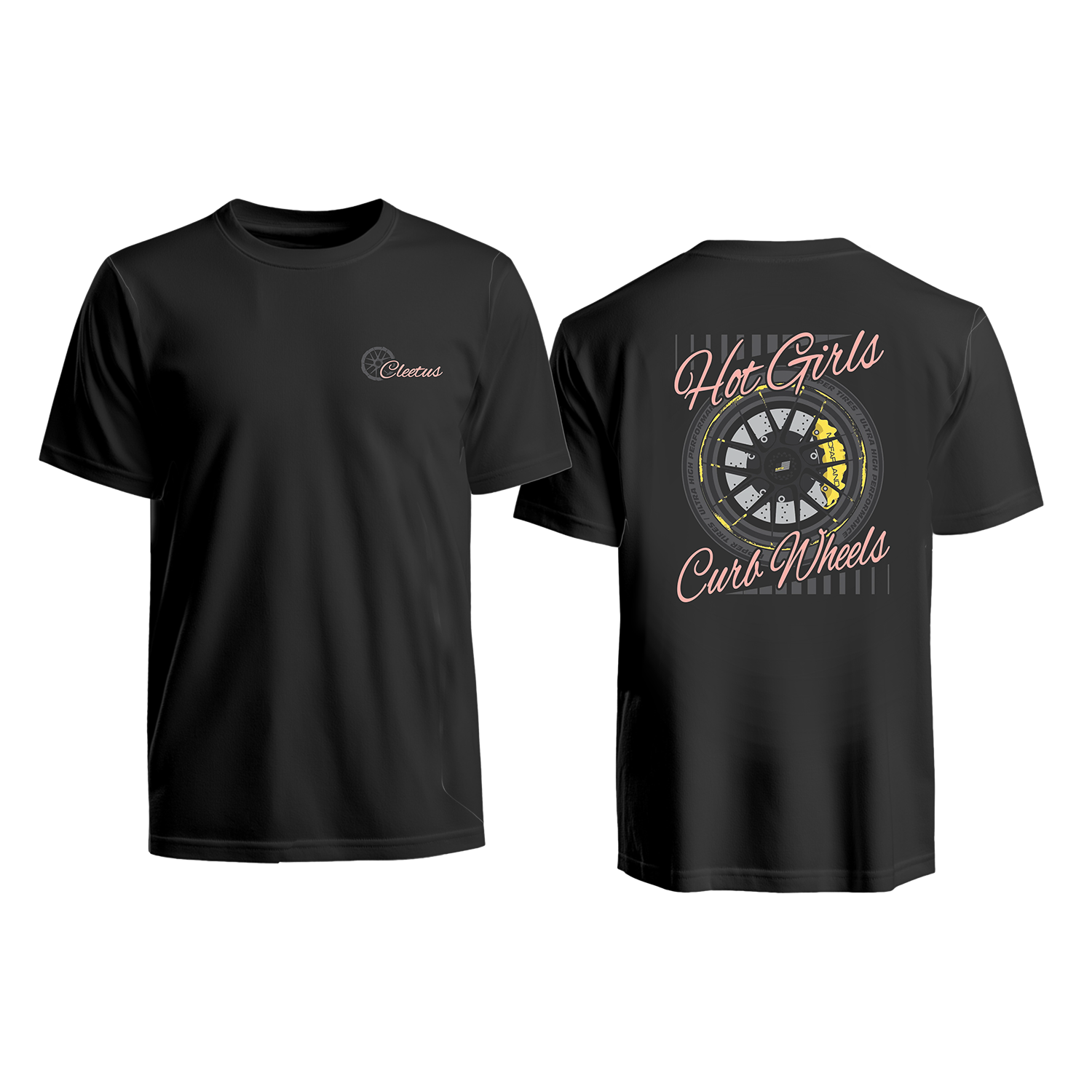 Cleetus Hot Girls Curb Wheels Crop Top Shirt