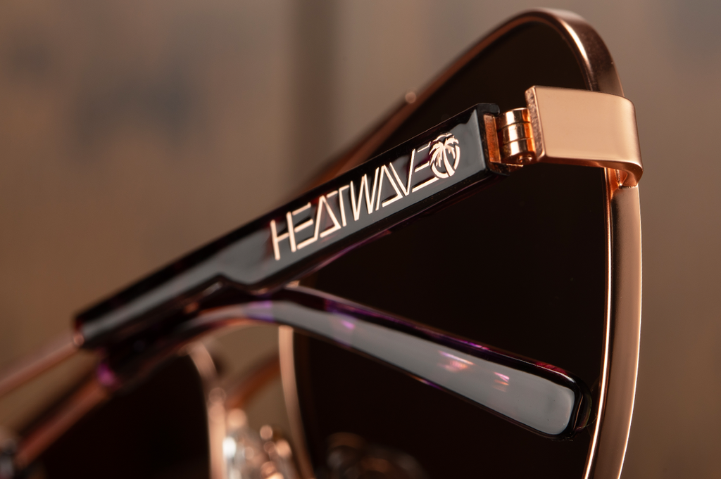 Incline Sunglasses: Velvet Tortoise Frame Rose Gold Lens